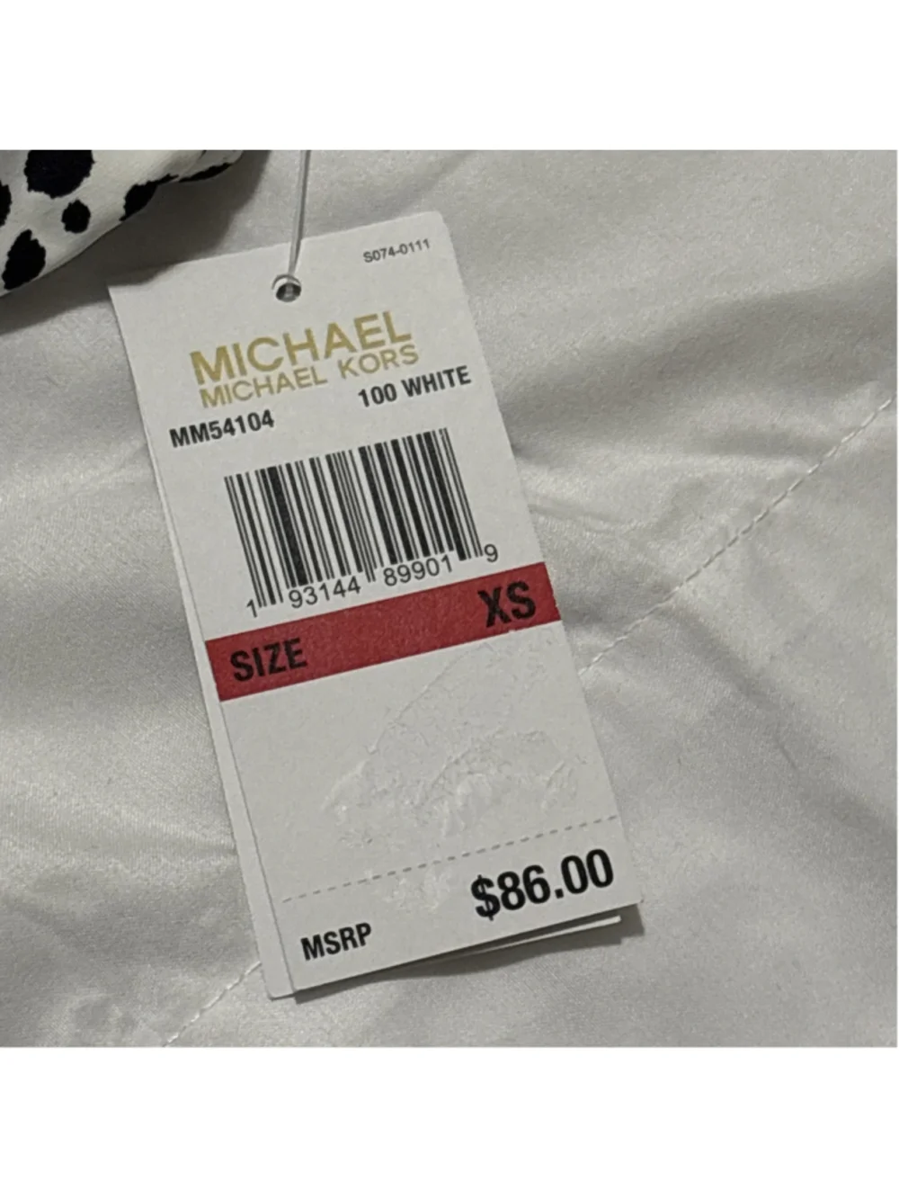 $86 Michael Kors Women's Underwire Swimsuit Bikini Top White XSmall